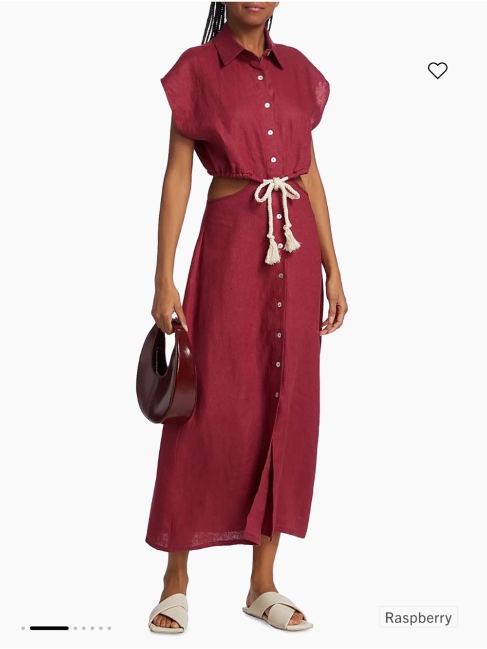 Hevron Celine Cut-Out Maxi Dress